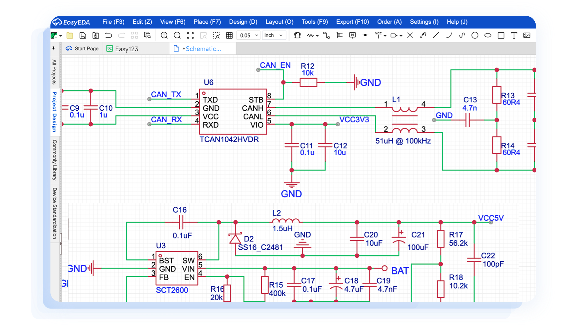 EasyEDA - Online PCB design & circuit simulator